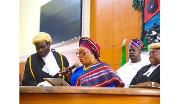 Lagos Assembly swears in first female speaker, Meranda