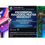 Nathaniel Bassey to minister at Donald Trump inaugural prayer breakfast