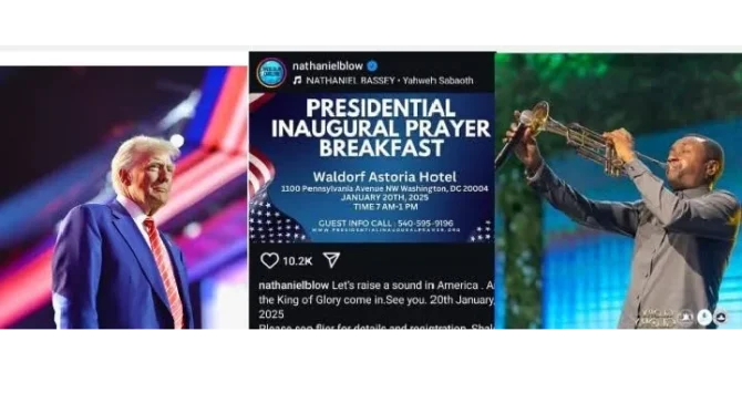 Nathaniel Bassey to minister at Donald Trump inaugural prayer breakfast