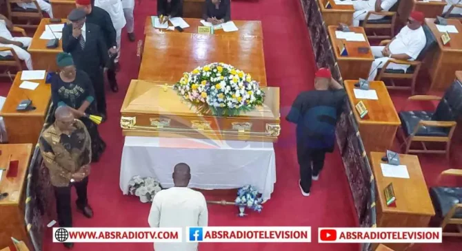 Onitsha: Tears flow as slain lawmaker, Azuka lays to rest