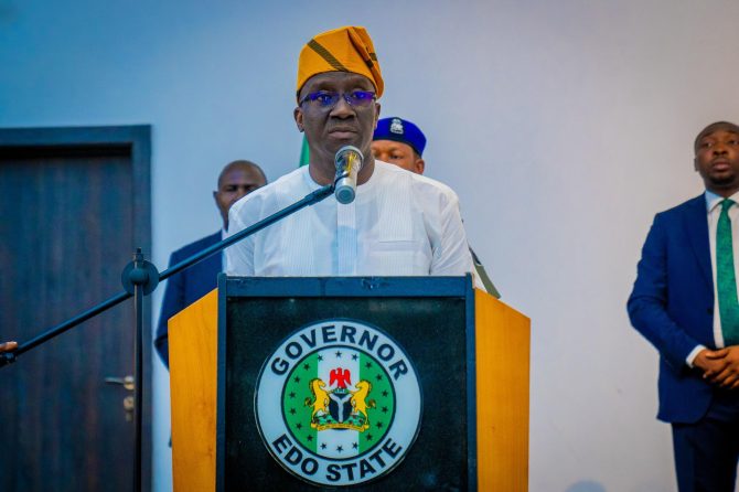 Edo Governor Begins Mobilization for Tinubu’s 2027 Reelection, Welcomes PDP Defector