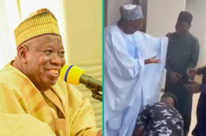 Ganduje reacts to backlash following viral video of policeman lacing his shoe