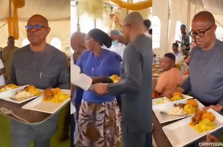 Peter Obi Reacts to Recent Photos of Him on Waiter Duties at an Event