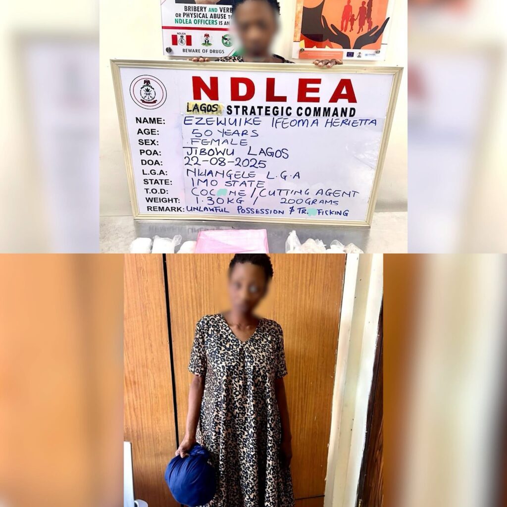 NDLEA Nabs Widow Using F@ke Pregnancy To Traffic C%caine