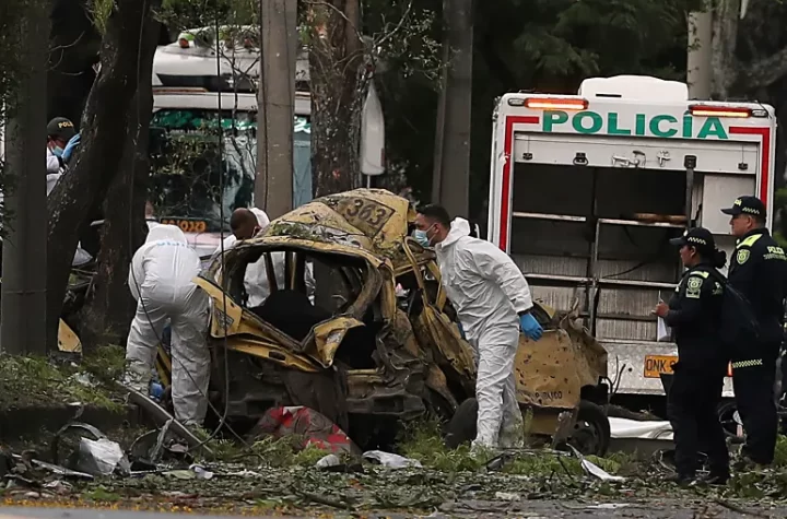 At least 18 killed in Colombia in drone attack on helicopter, car bombing