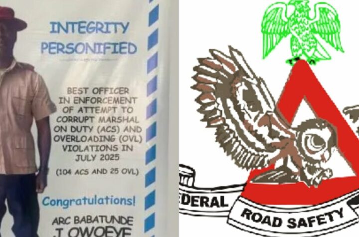 FRSC Rewards Officer with N250k after Rejecting 104 Bribes in One Month