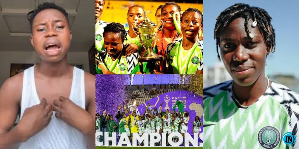 TikToker Peller Calls Out Super Falcons Stars, Asisat Oshoala, Deborah Abiodun, Others for “Snubbing” Him After $100K Presidential Reward