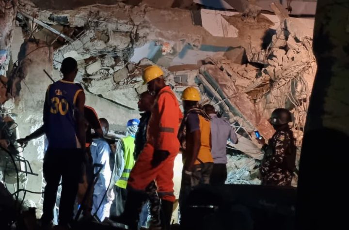 Four Rescued, Several Trapped as 3-Storey Building Under Construction Collapses in Yaba