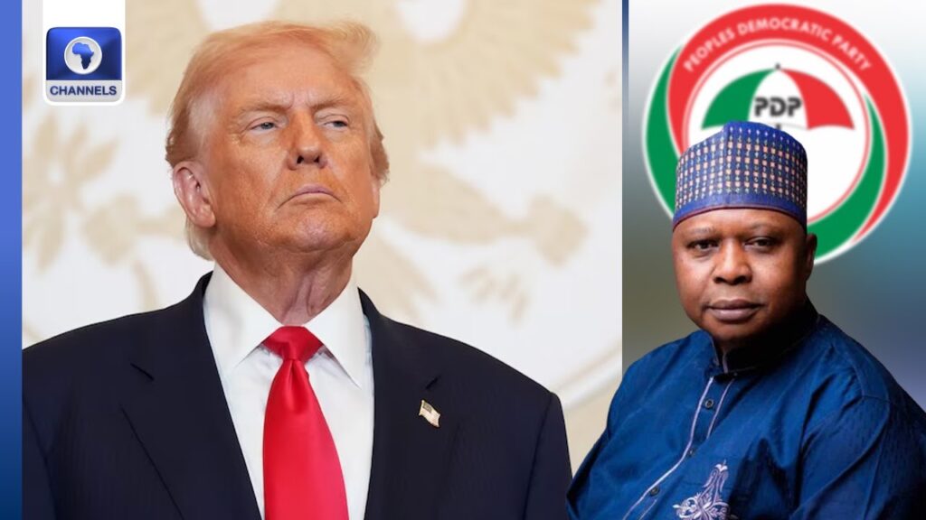 PDP Chairman Tanimu Turaki Raises Alarm, Calls on Trump to Save Nigeria’s Democracy Amid Party Unrest