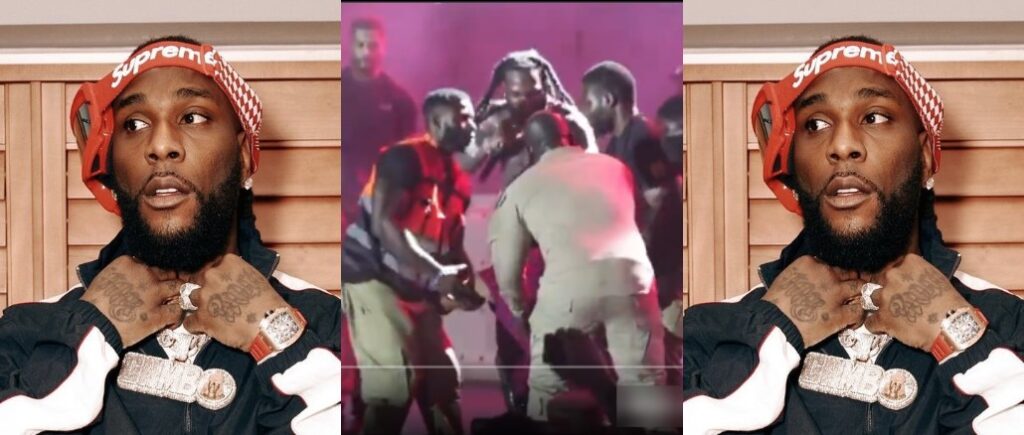 Burna Boy Praises Fan who stormed the stage and gave him money during a concert in Ghana