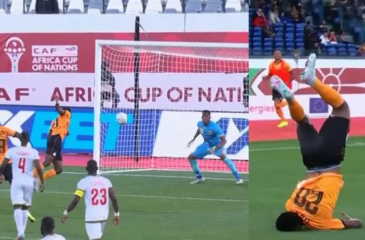 AFCON: Zambian striker Daka escapes d+ath after landing on his neck while celebrating his goal against Mali