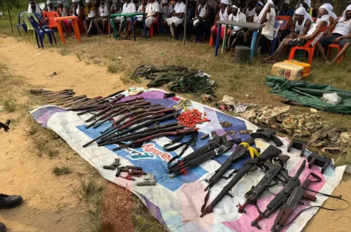 Finally! Major Security Breakthrough in Cross River as 80 Militants Surrender Arms 🫡