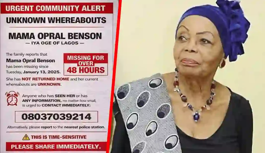 BREAKING: 90-Year-Old Opral Benson, Lagos Socialite, Reportedly Found Safe In Liberia After Going Missing