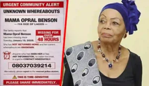 BREAKING: 90-Year-Old Opral Benson, Lagos Socialite, Reportedly Found Safe In Liberia After Going Missing