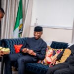Reactions Trail Moment Ex Vice President, Osinbajo Was Being Served At The Birthday Of Alex Otti