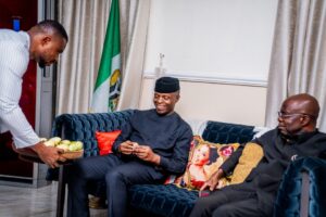 Reactions Trail Moment Ex Vice President, Osinbajo Was Being Served At The Birthday Of Alex Otti