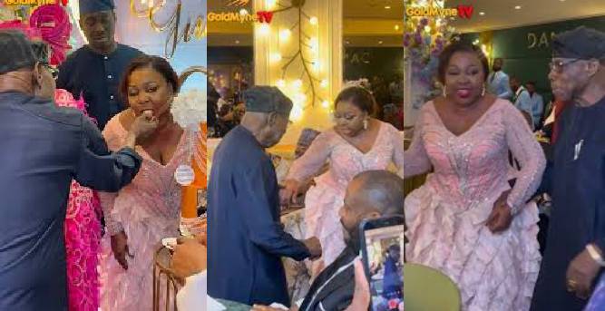 Sen. Florence Ita-Giwa and Ex- President Obasanjo Share Joyful Dance at Her 80th Birthday Party