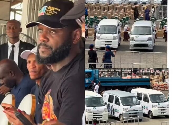 Seyi Tinubu Leads the Distribution of Cars and Other Items at the City Boy Engagement Tour in Imo