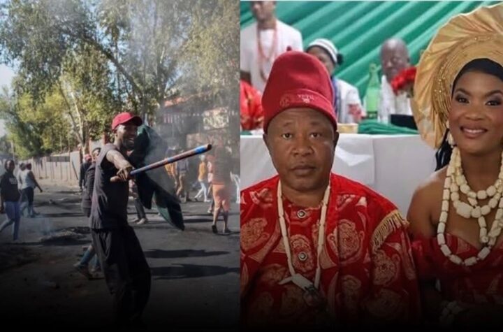 Chaos Erupts in Eastern Cape, South Africa, as Protesters Att@ck Properties Over Installation of Nigerian King