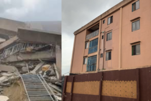 Students Run for Safety as School Building Collapses in Aguda, Ogba