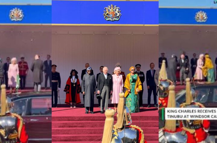 WATCH: President Bola Ahmed Tinubu and First Lady Remi Tinubu being introduced to the members of the King's Household at Windsor Palace