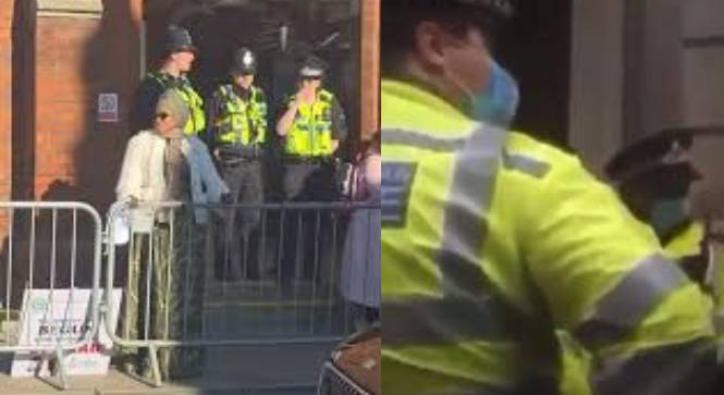 WATCH: One dey protest against Tinubu. Another group dey sing on your mandate. He almost got himself arrested.