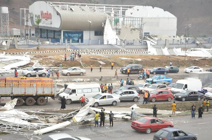 9 months after inauguration, Rain destroys Bus Terminal built by Wike