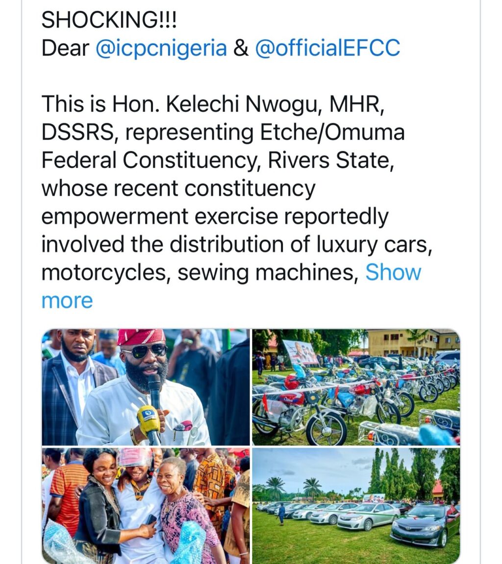 House Of Reps Member Faces Backlash For Distributing Luxury Cars, Cash While Schools, Hospitals Rot In Rivers State