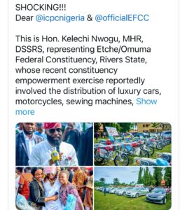 House Of Reps Member Faces Backlash For Distributing Luxury Cars, Cash While Schools, Hospitals Rot In Rivers State