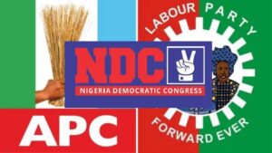 There’s an impostor here. We elected him under Labour Party, he left us to APC and when they denied him ticket, he quickly joined NDC.