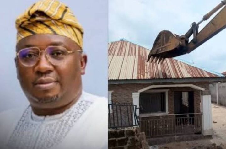 Oyo Govt Demolishes House Used by Kidn@ppers of Adelabu’s Sister and Twin Sons