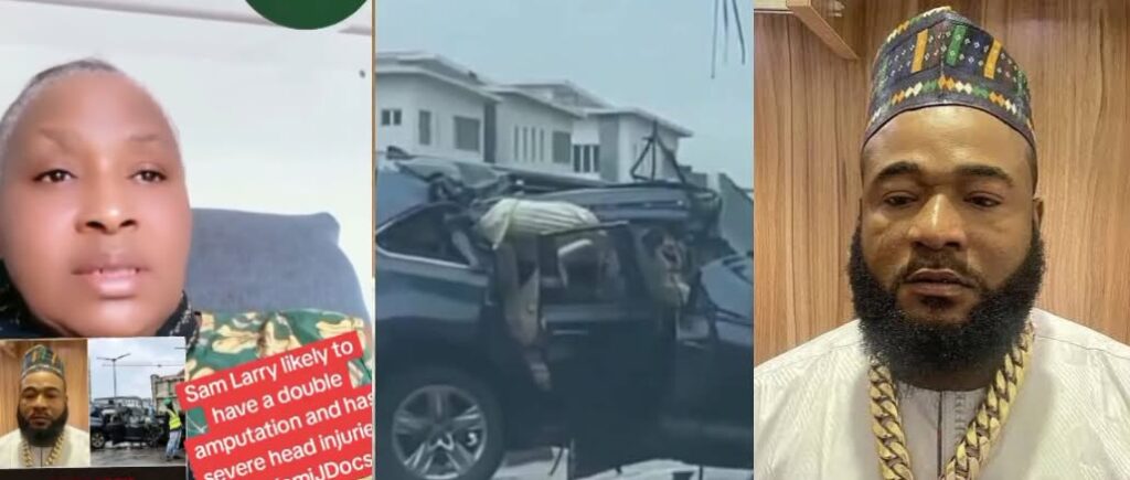 ‘What goes around...’ — Kemi Olunloyo reacts as Sam Larry reportedly faces leg amputation after horrific crash"