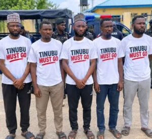 Five Men Arrested for Wearing ‘Tinubu Must Go’ T-Shirts in Maiduguri