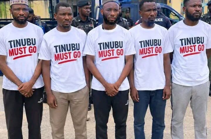 Five Men Arrested for Wearing ‘Tinubu Must Go’ T-Shirts in Maiduguri