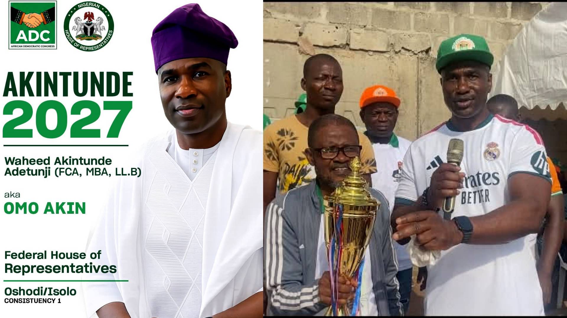 Unlocking Oshodi’s full potential: ADC House of Reps Candidate, Hon. Waheed Adetunji Akintunde pledges to discover and nurture the next generation of sporting talent