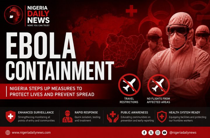 Nigerian health officials and authorities responding to Ebola containment measures