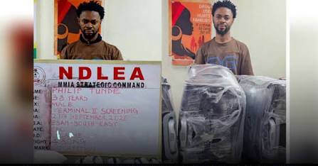 I invested in it with the N16m my company paid me for retirement — Lagos big boy arrested with 16 parcels and 195 wraps of c+c@ine laments